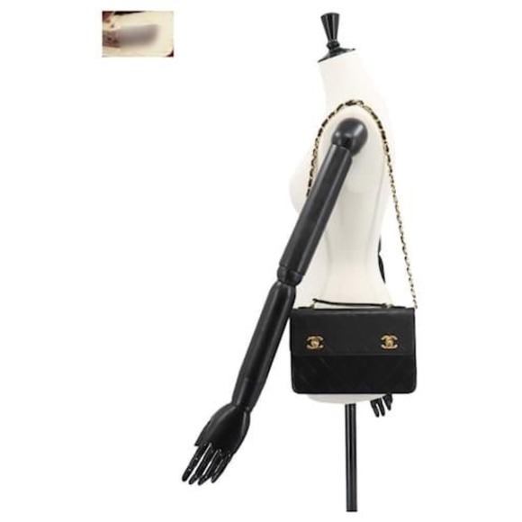 Authentic Chanel Vintage Matelasse Double Turnlock Shoulder Bag Black - Picture 3 of 16